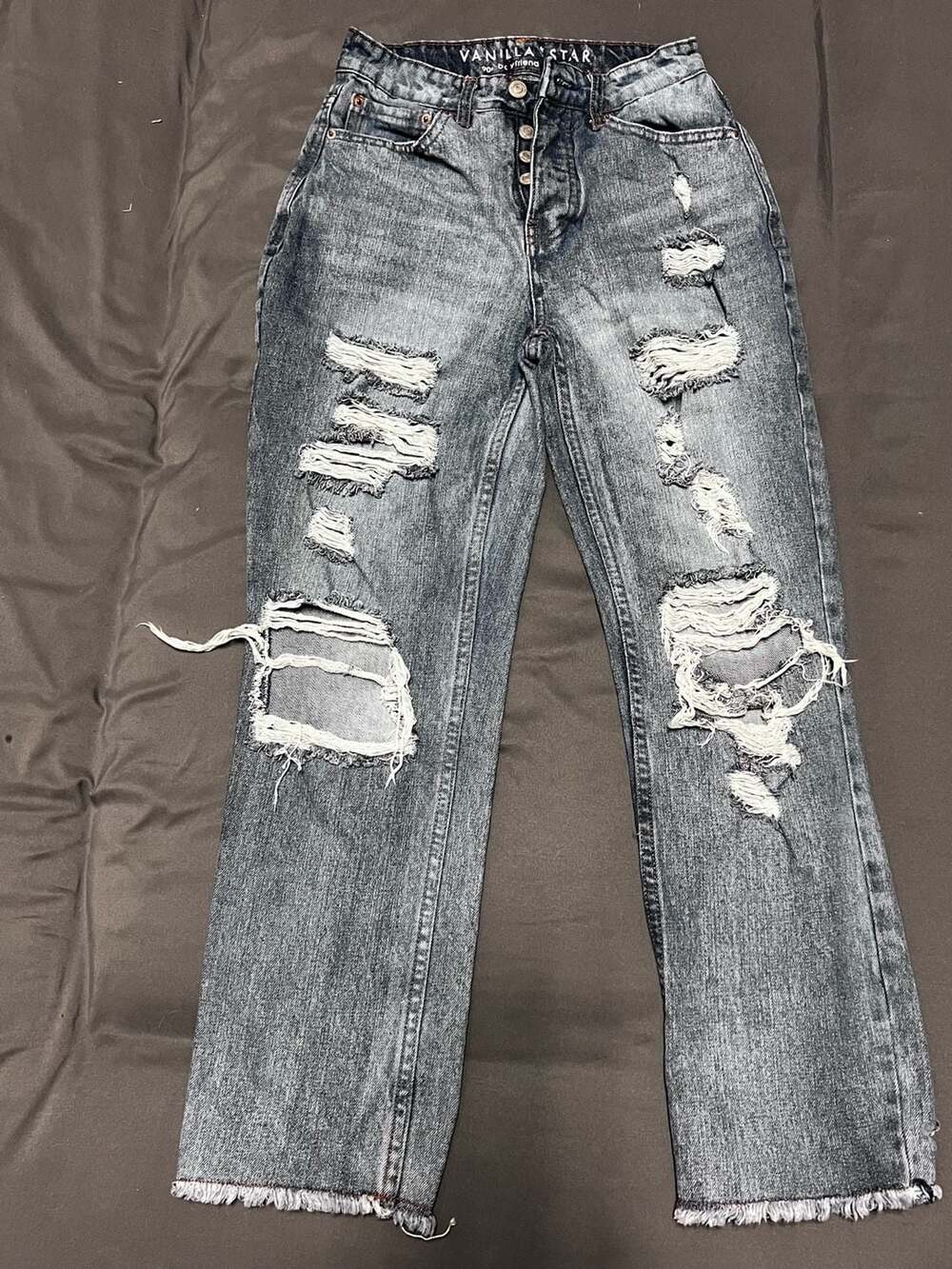 Vanilla Star 90s Boyfriend Distressed Jeans Size 1